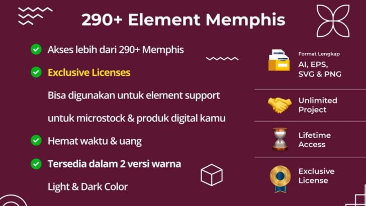 Ratusan Element Memphis untuk Kebutuhan di Microstock 2 Ratusan Element Memphis untuk Kebutuhan di Microstock